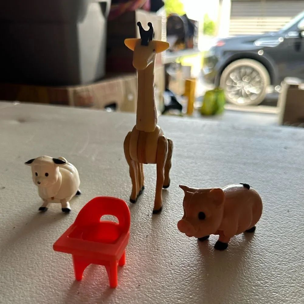 Vintage Frisher-Price Animals and Chair